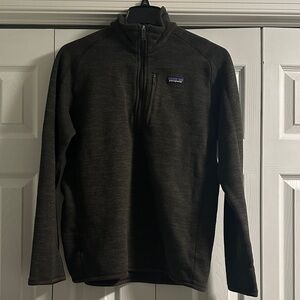 Patagonia Dark Brown Heather Quarter-Zip Pullover